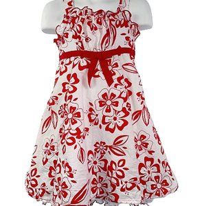 Girl Sz 4 CHLOE'S CLOSET Red White HAWAIIAN Dress!